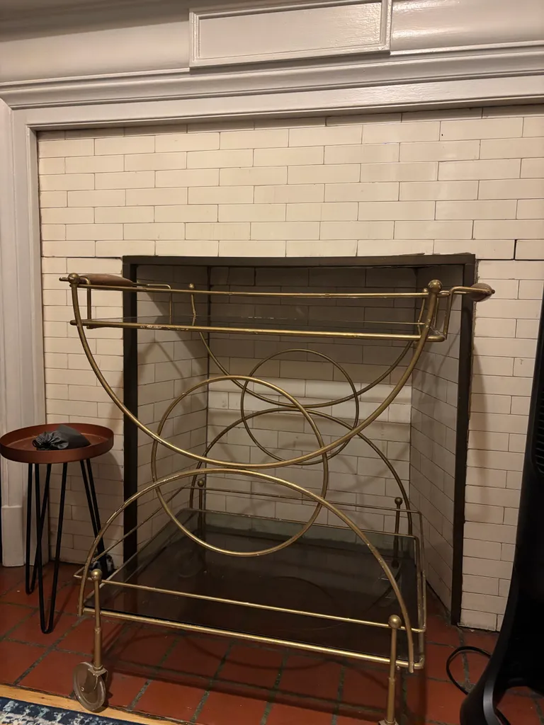 MCM Barcart - gold and glass photo 1