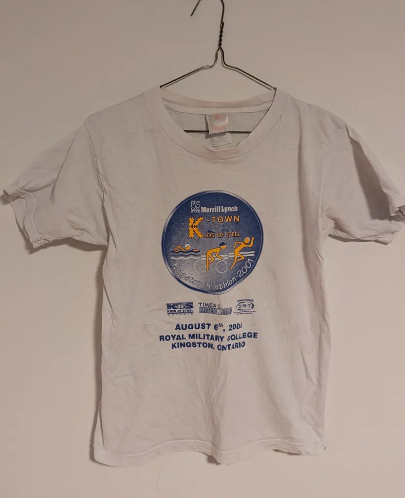 2001 Kingston K-Town Triathlon T-Shirt - Youth Size 14/16 photo 1