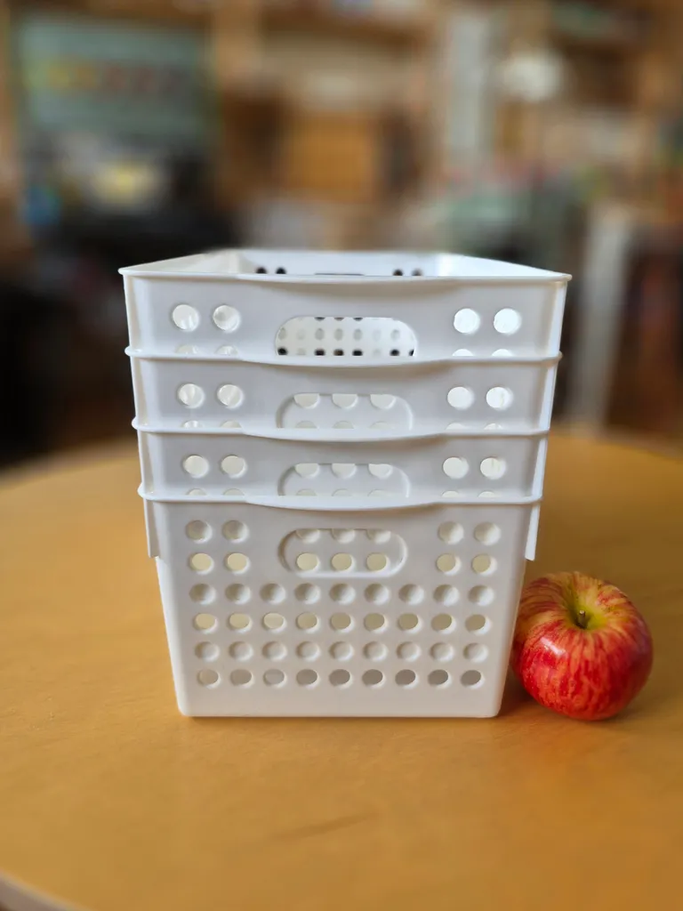 Storage Organizer Boxes Bins Baskets: White photo 1