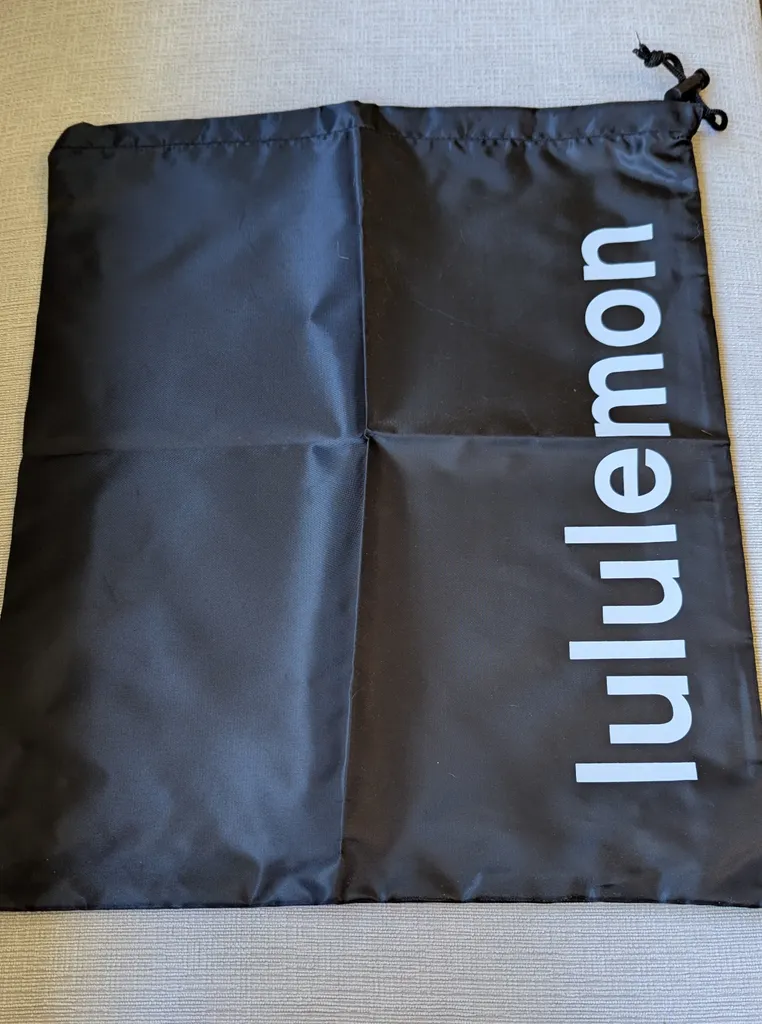 Brand New Lululemon Black Drawstring Bag photo 1