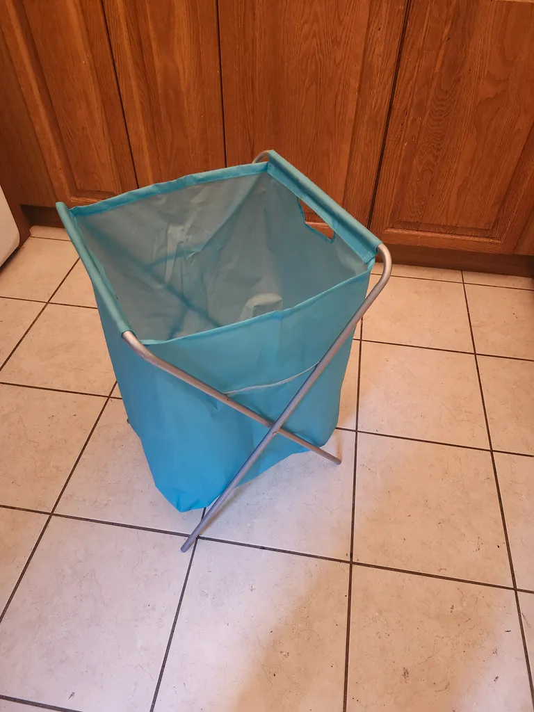 Blue folding Laundry hamper  photo 1