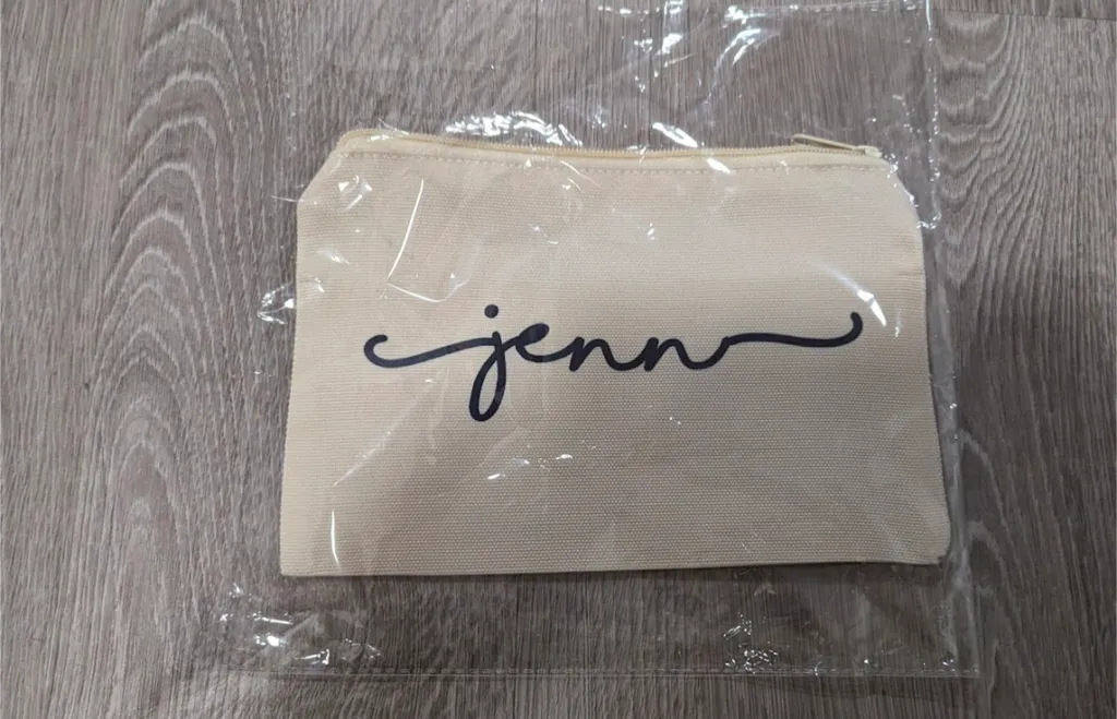 Brand New Makeup Bag with 'Jenn' 'Will You Be My Bridesmaid?' photo 1