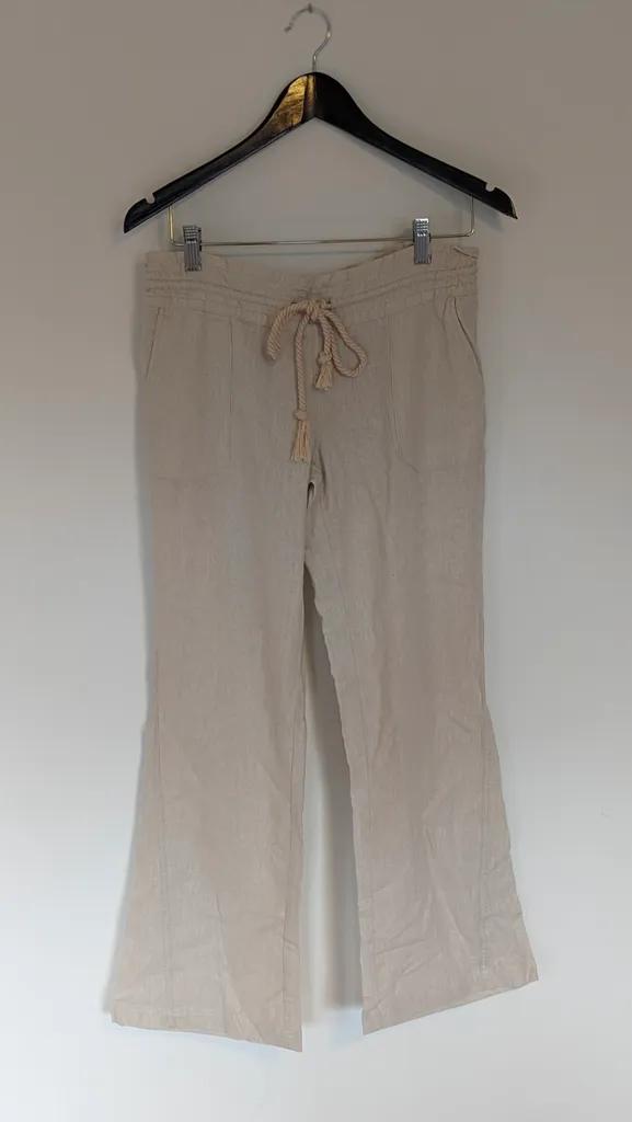 New Roxy Linen Blend Pants - Women's Size Medium photo 1