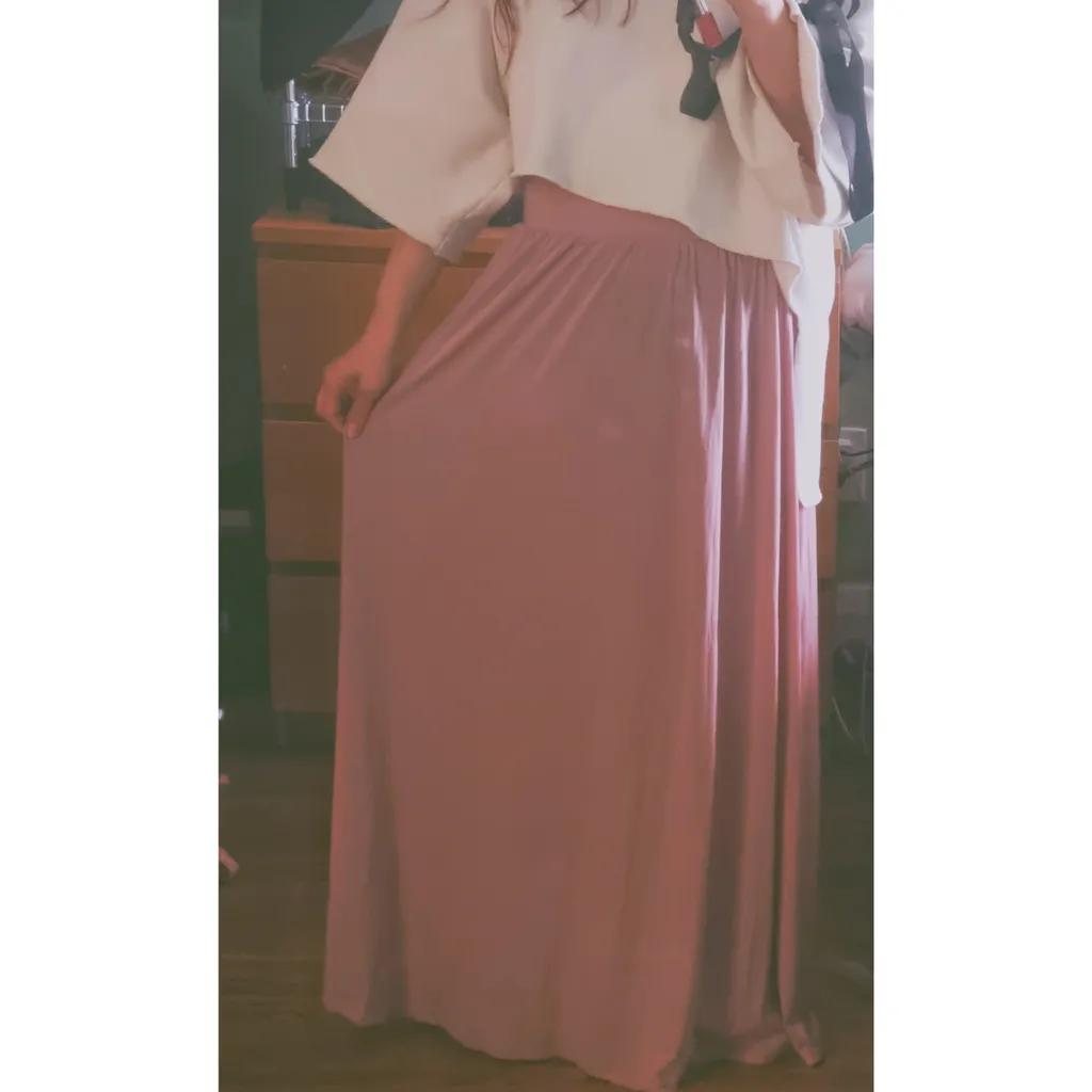 Soft Pink Lapis Maxi Skirt photo 1