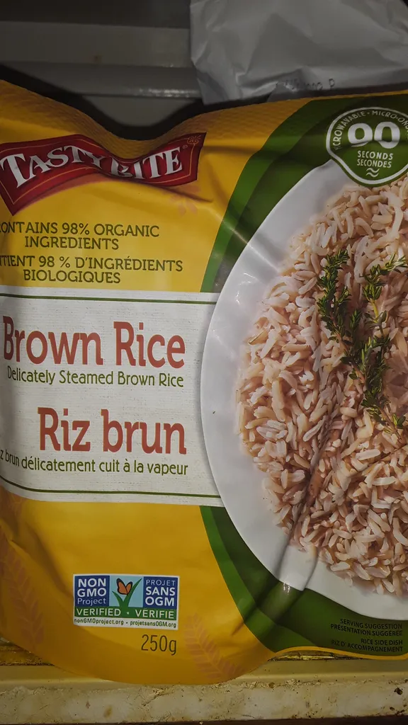 Taste bite microwavable brown rice. photo 1