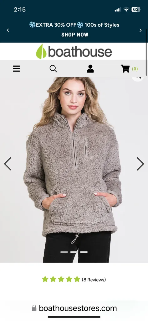 🎁 HARLOW TEDDY SHERPA 1/4 ZIP. Size Large. New with tag.  photo 1