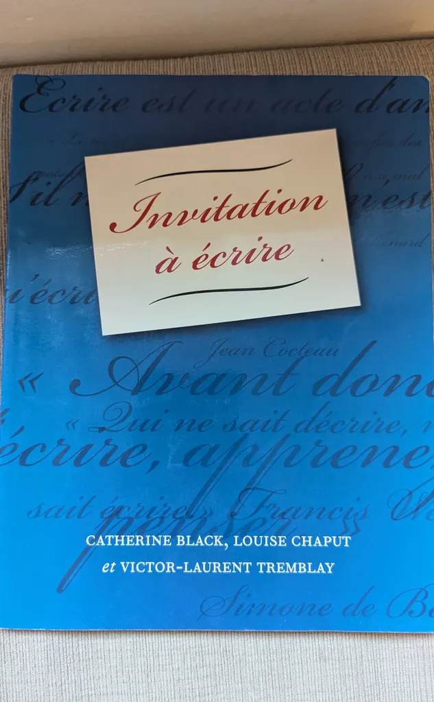 Invitation à écrire textbook  photo 1