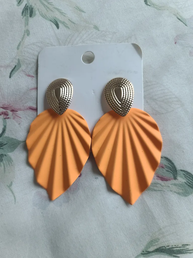 Orange and Gold Earrings  photo 1