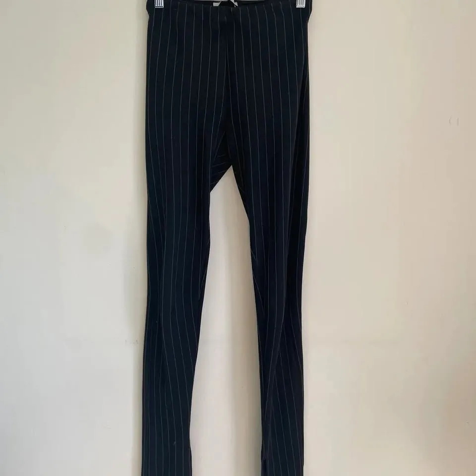Zara Pinstripe Flared Leggings photo 1