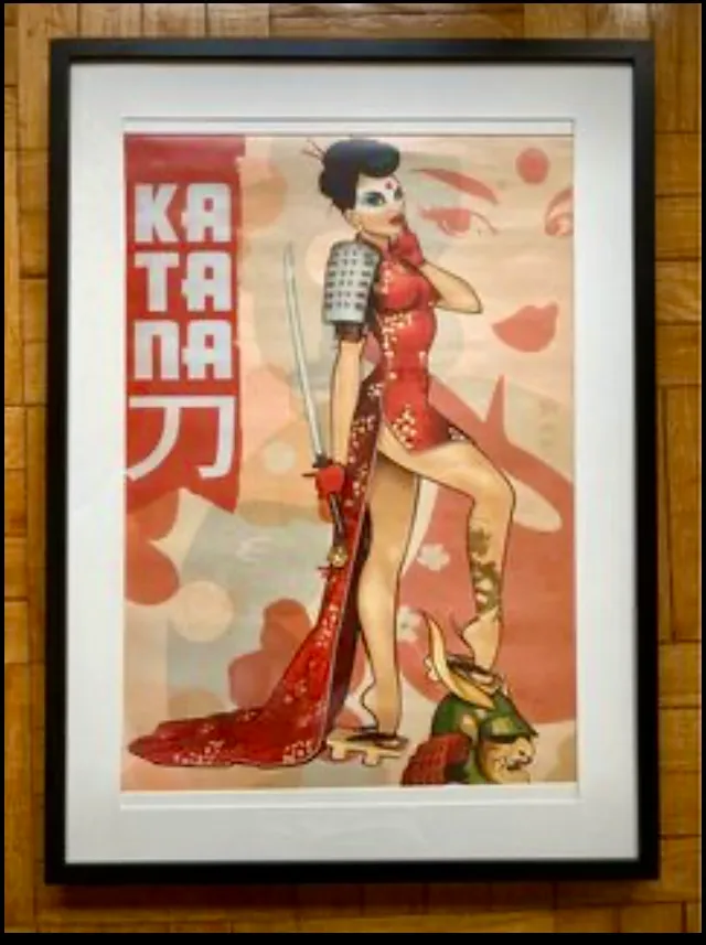 Framed Katana Print  photo 1