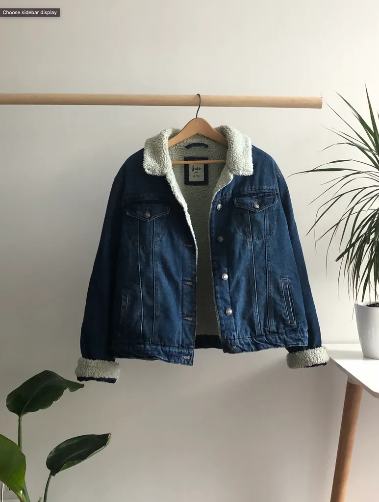 Denim Jean Sherpa Jacket photo 1