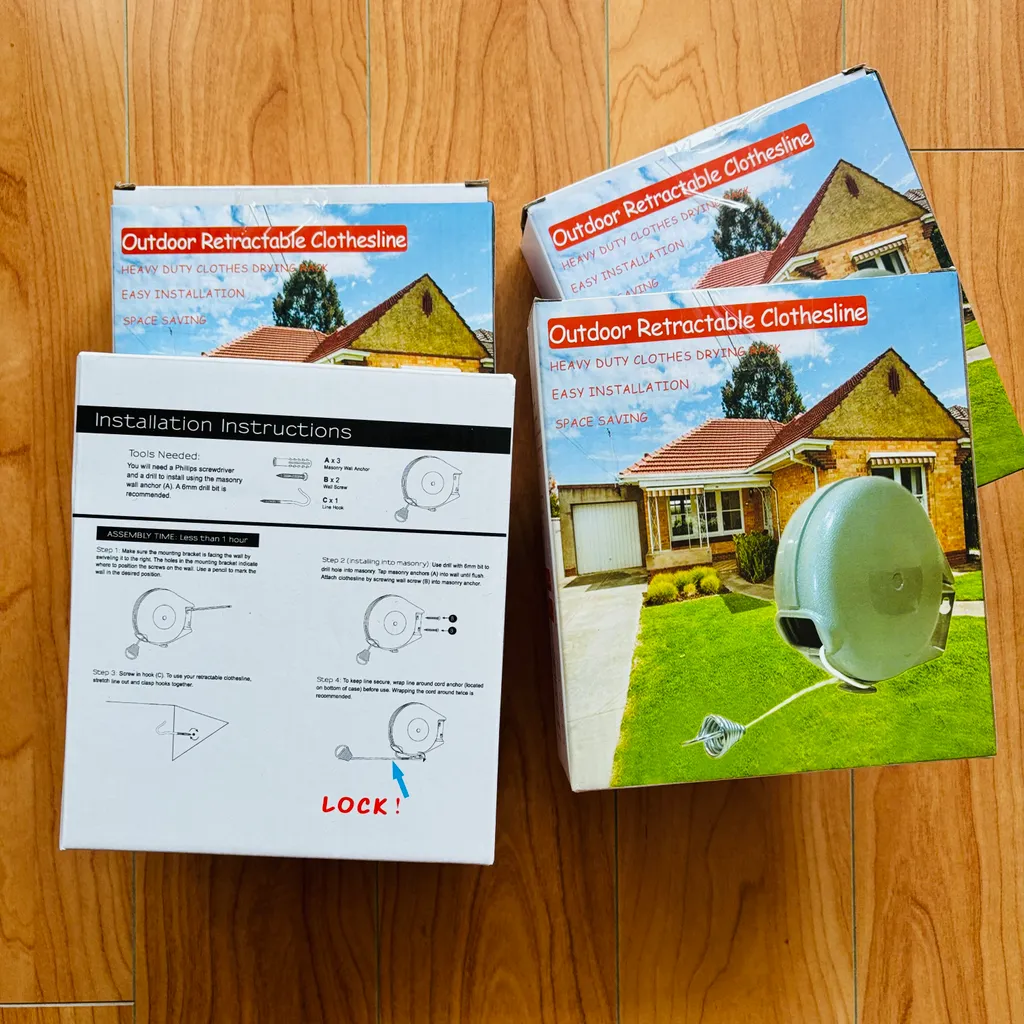 *New* 4x Clothesline Heavy Duty photo 1