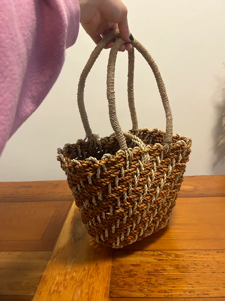 Boho Woven Purse Basket photo 1