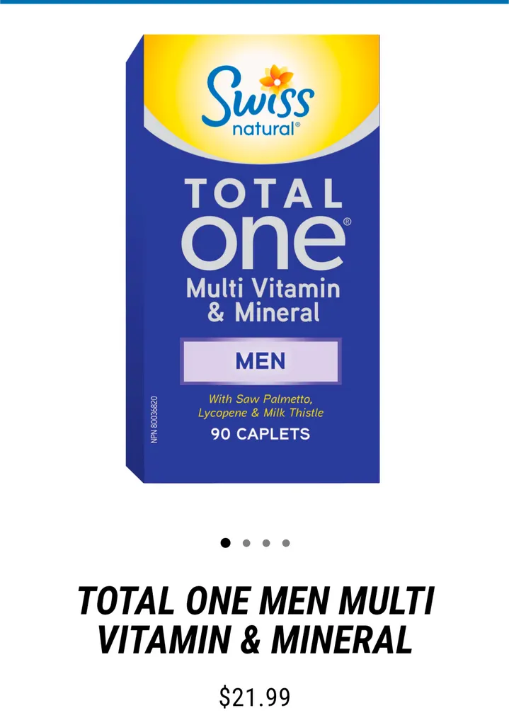 Swiss Total One Minerals and Multivitamins for Men photo 1