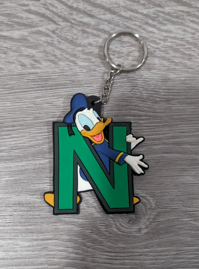 Donald Duck 'N' Initial Keychain photo 1