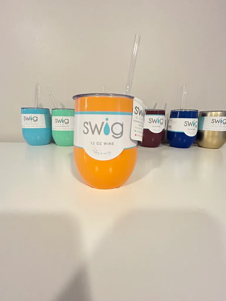 Swig Wine Tumbler Orange NWT photo 1