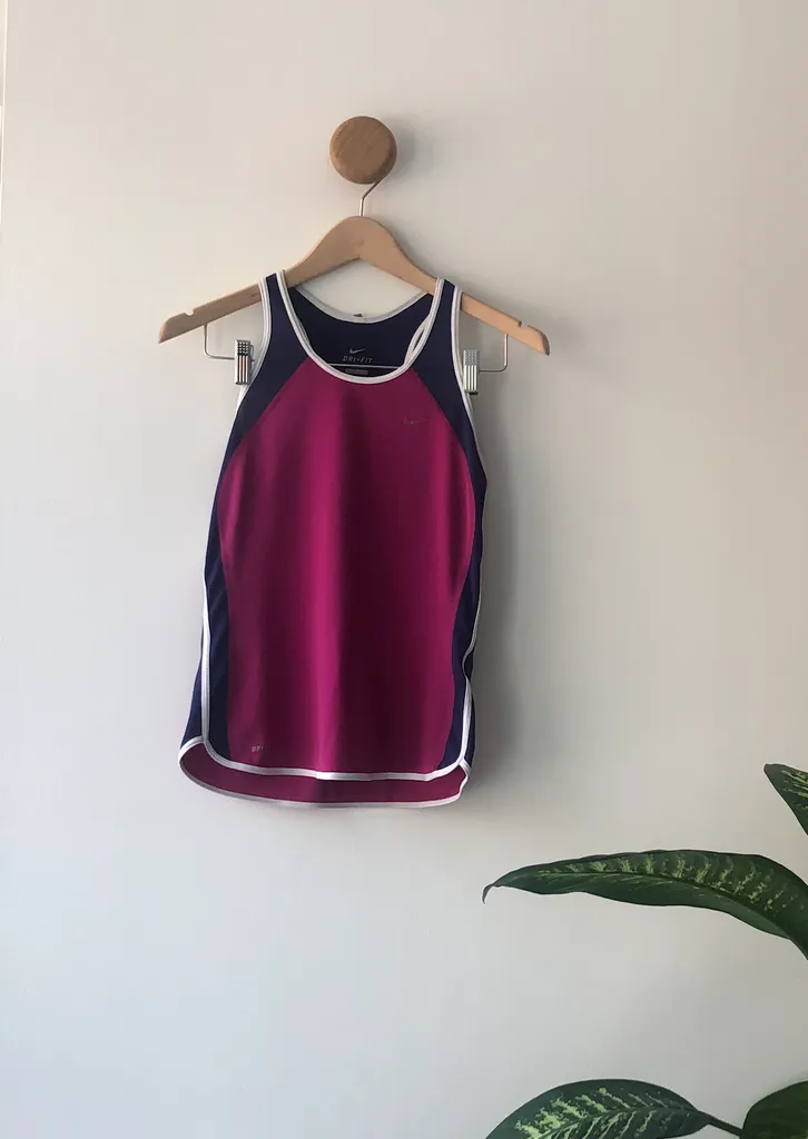 S- Nike Pink/Purple DRI-Fit Running Tank photo 1