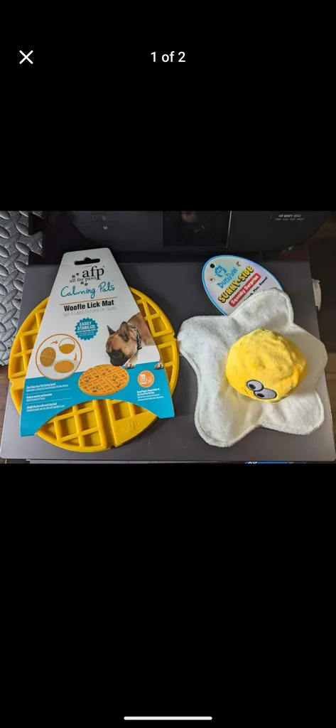 Dog toy and licking mat photo 1