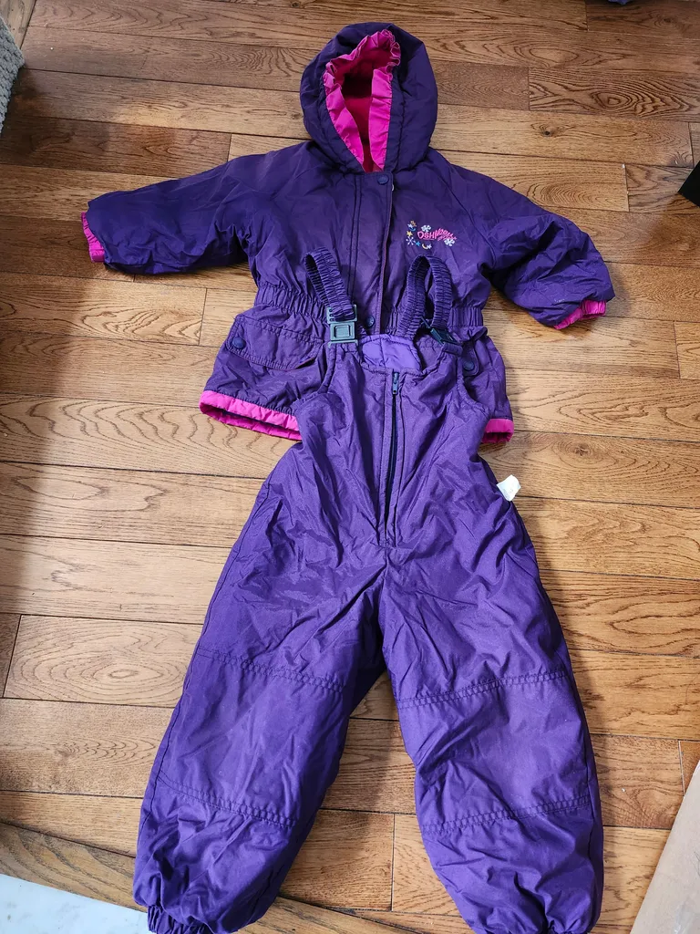 Oshkosh girl winter jacket and snowpants - size 3 photo 1
