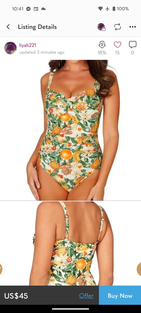 One piece Bathing suit photo 1