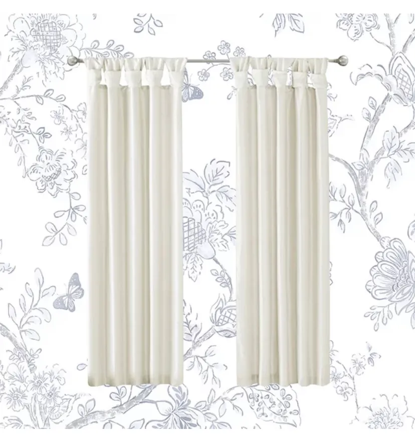 Kelly Clarkson Home White Single Panel Curtain Set  photo 1