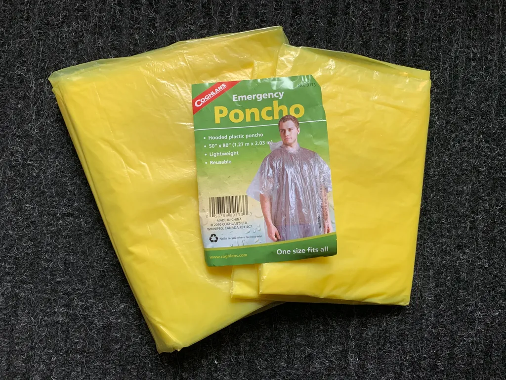 NEW! Two Adult Ponchos with Hood photo 1