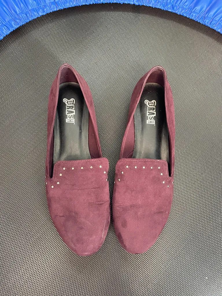 Purple studded flats - size 8.5 photo 1