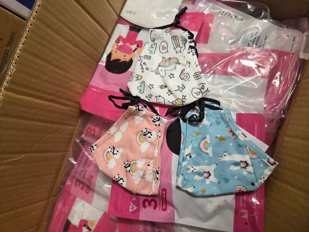 75 Kids face masks New old stock  photo 1