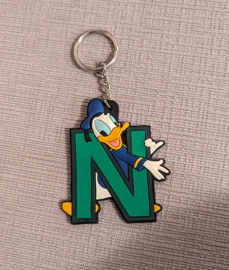 Donald Duck 'N' Initial Keychain photo 1