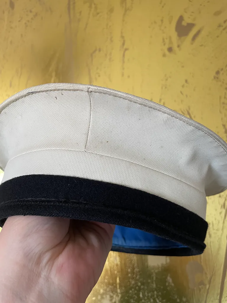 Antique British Royal Navy Sailors Pork Pie Hat Class II  ⚓️ photo 1