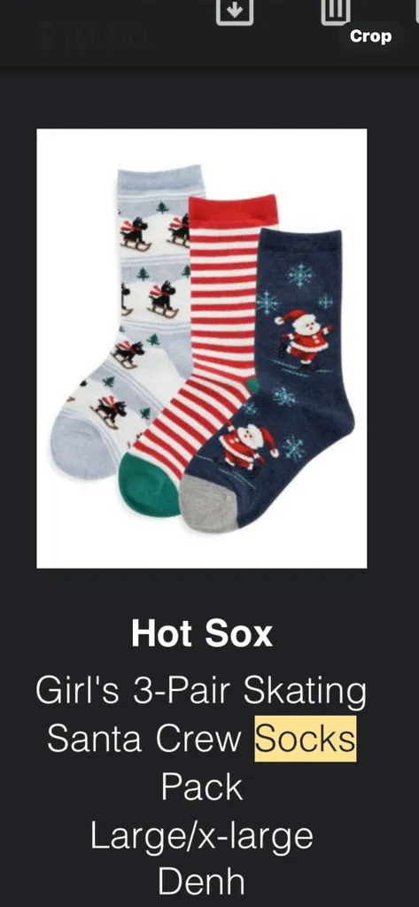 BNWOT girls Xmas socks photo 1