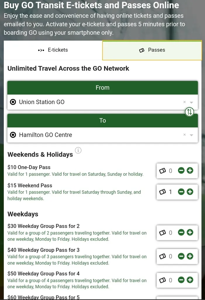 ISO weekend passes or weekday photo 1