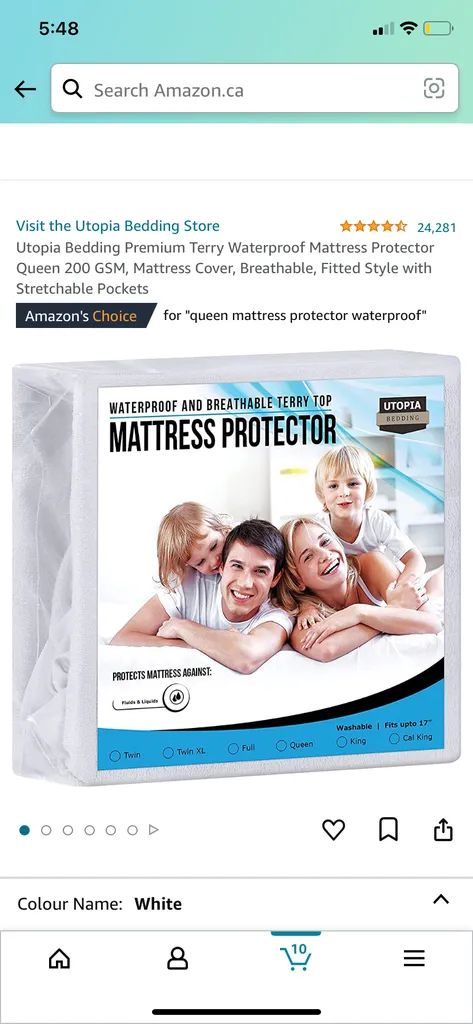Waterproof mattress protector photo 1