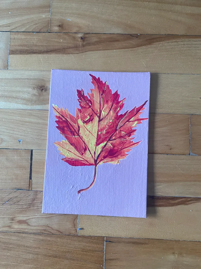 FREE maple leaf painting  photo 1