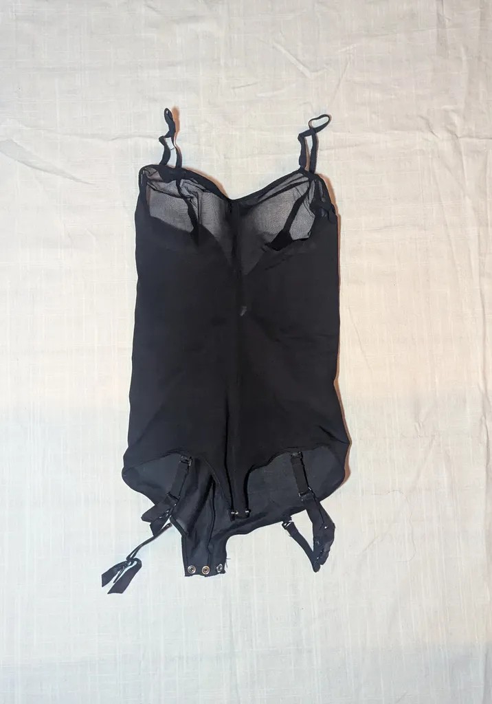 Black vintage bodysuit lingerie photo 1
