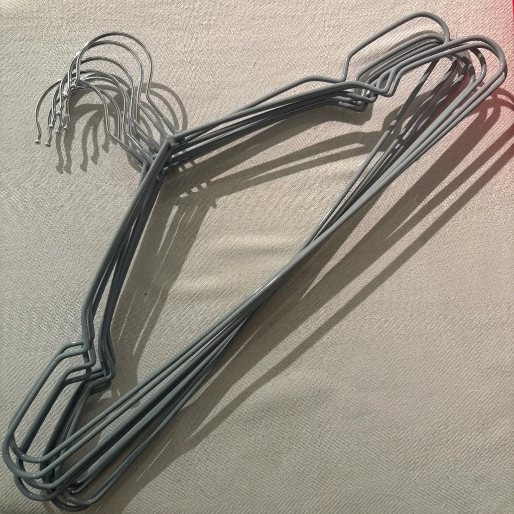 Rubber dipped steel metal clothes garment hangers closet storage photo 1