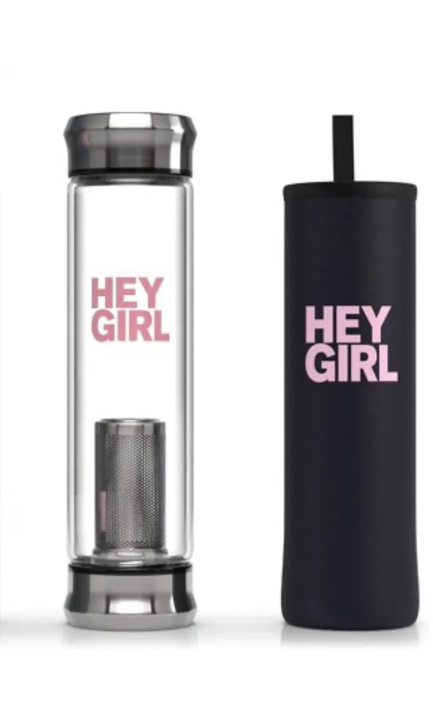 Glass tumbler with tea infuser photo 1