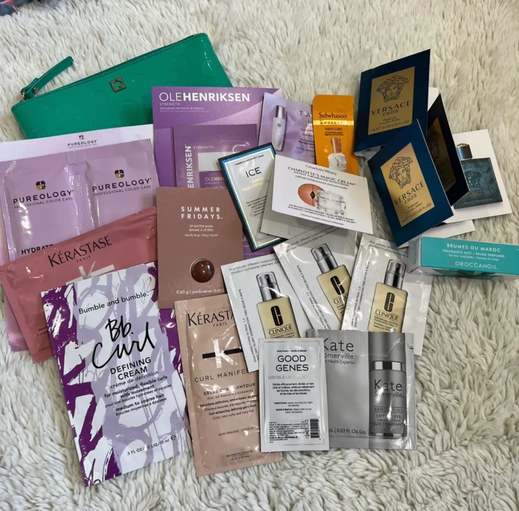 Beauty sample bundle w/ Kate Spade pouch photo 1