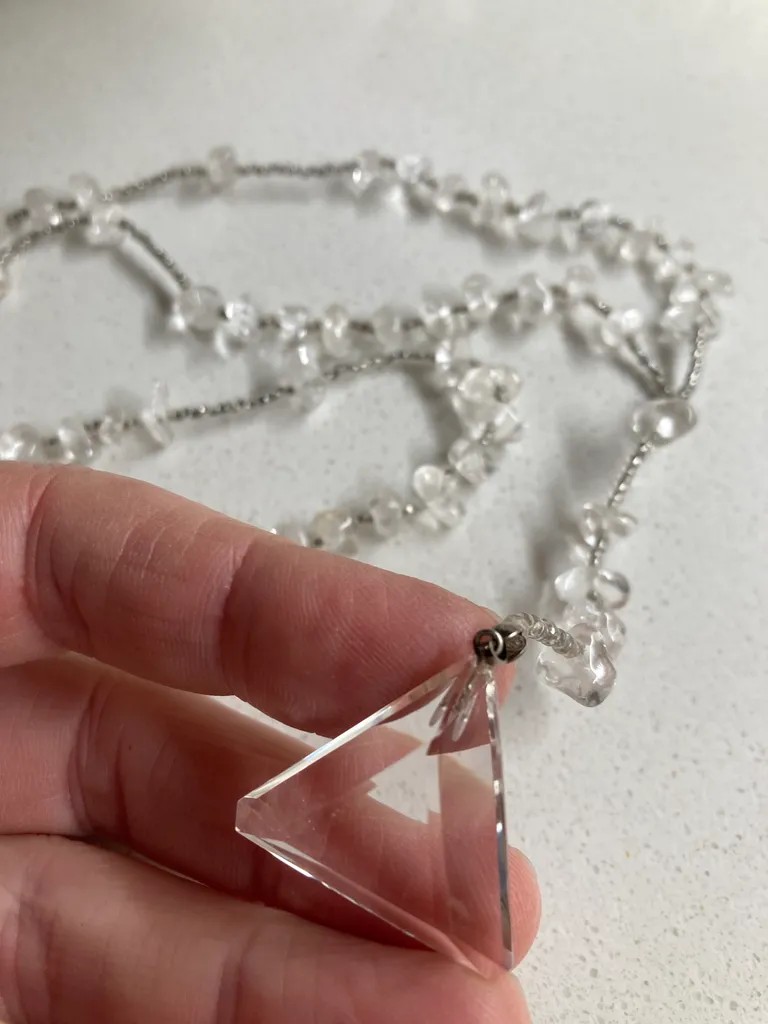 Quartz Crystal Necklace with Quartz pendant photo 1