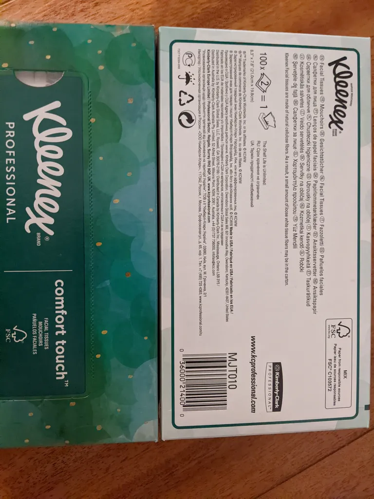 Kleenex + Kruger White Swan facial Tissue Boxes photo 1