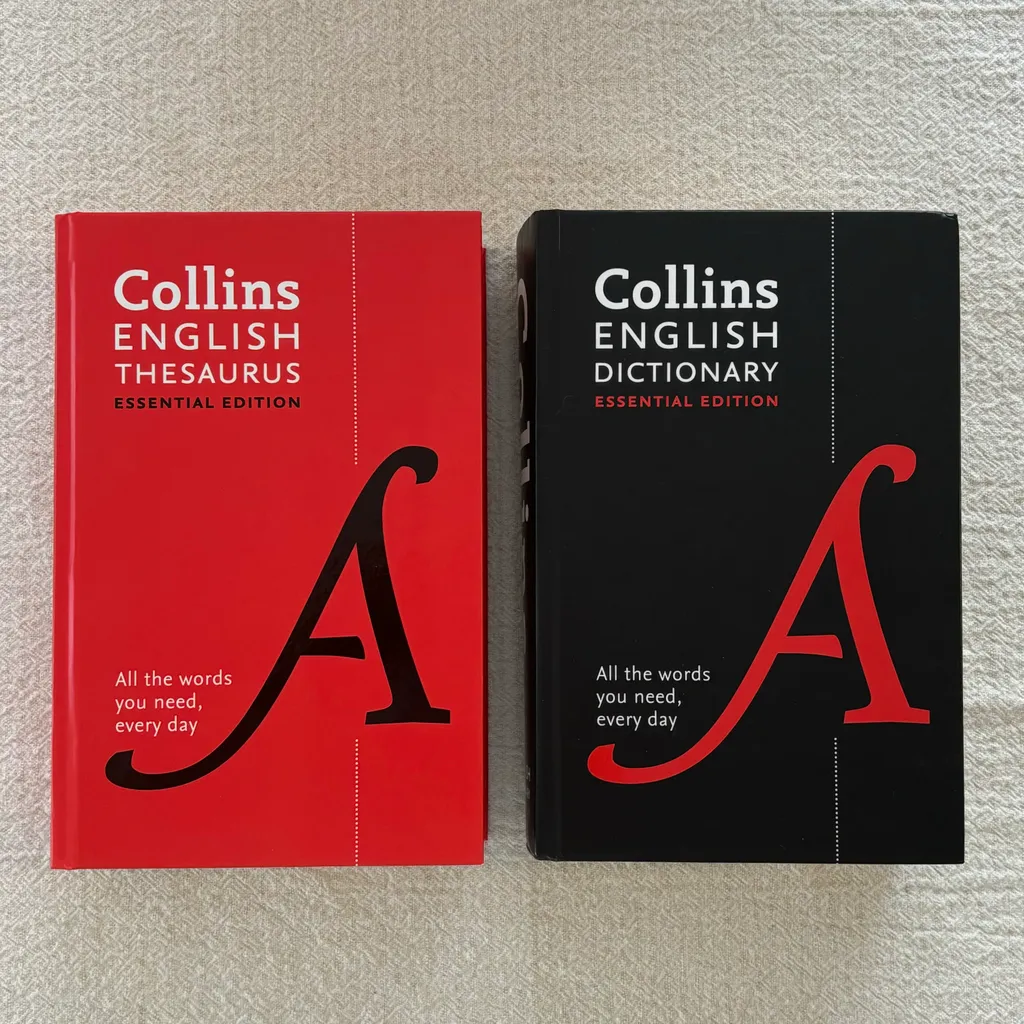 Collins English Dictionary (black) & Thesaurus (red) photo 1