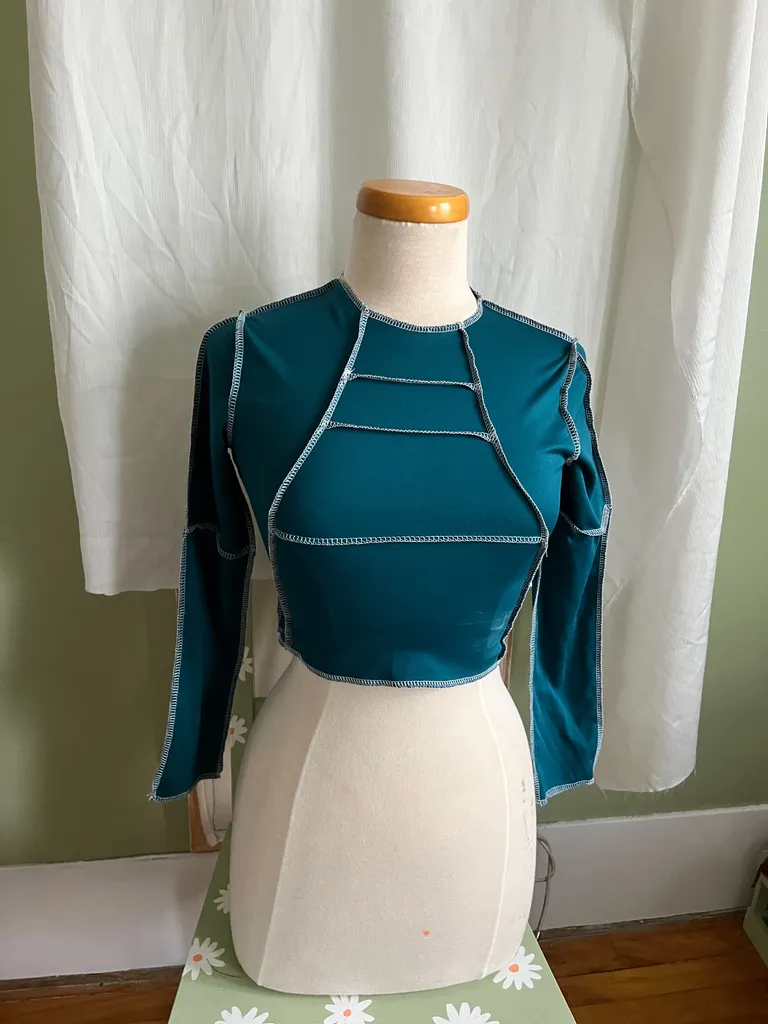 Handmade exposed seams top photo 1