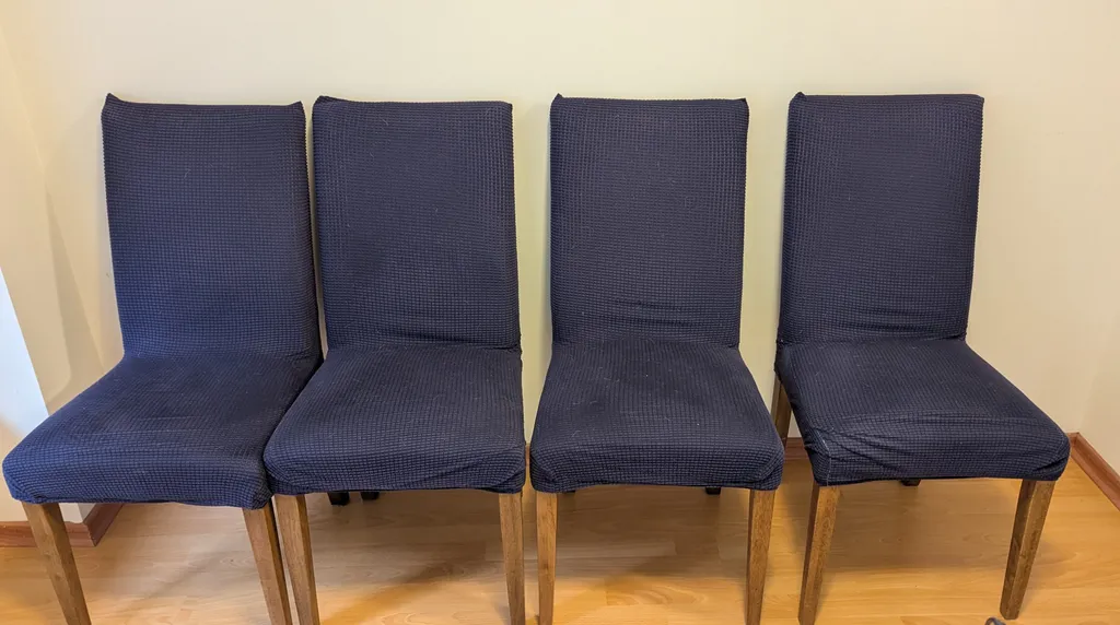 Set of 4 Navy Blue Dining Chairs photo 1