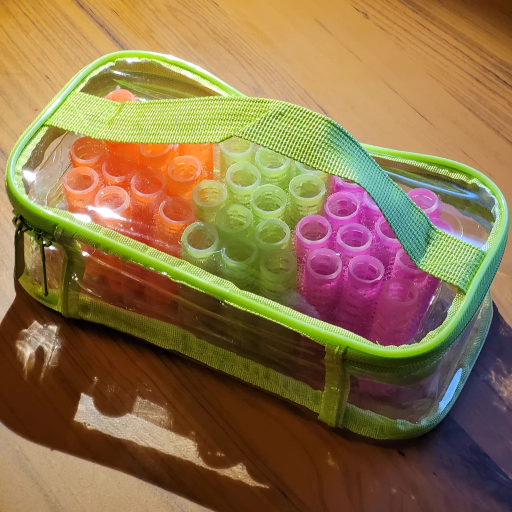 Mini Velcro Rollers + Plastic Travel Case photo 1