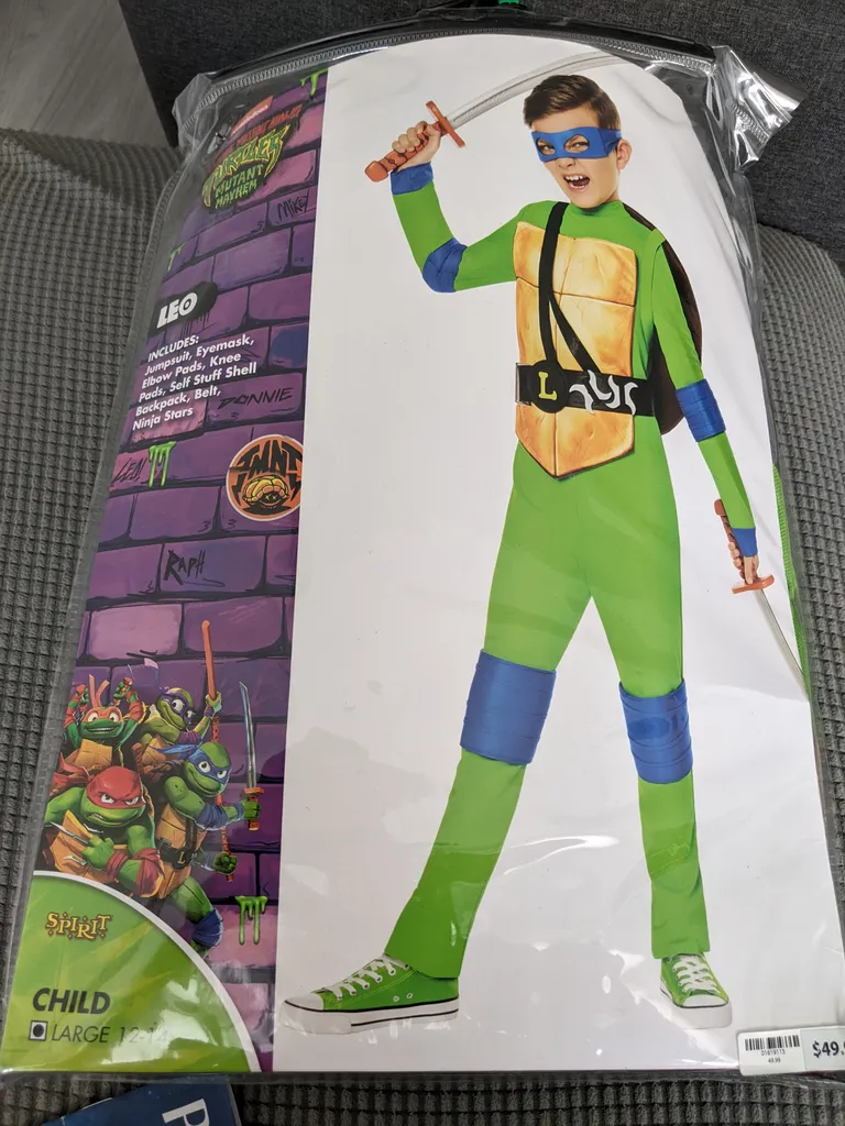 Size large ninja turtles costume  photo 1