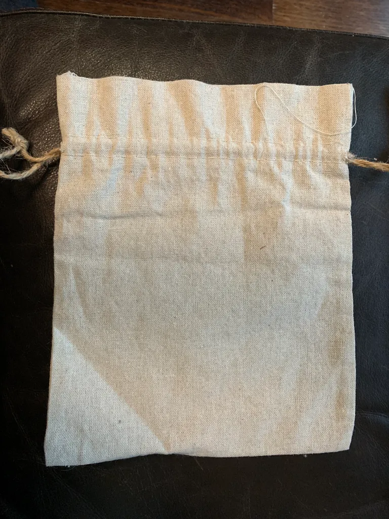 Natural Linen Drawstring Bag photo 1