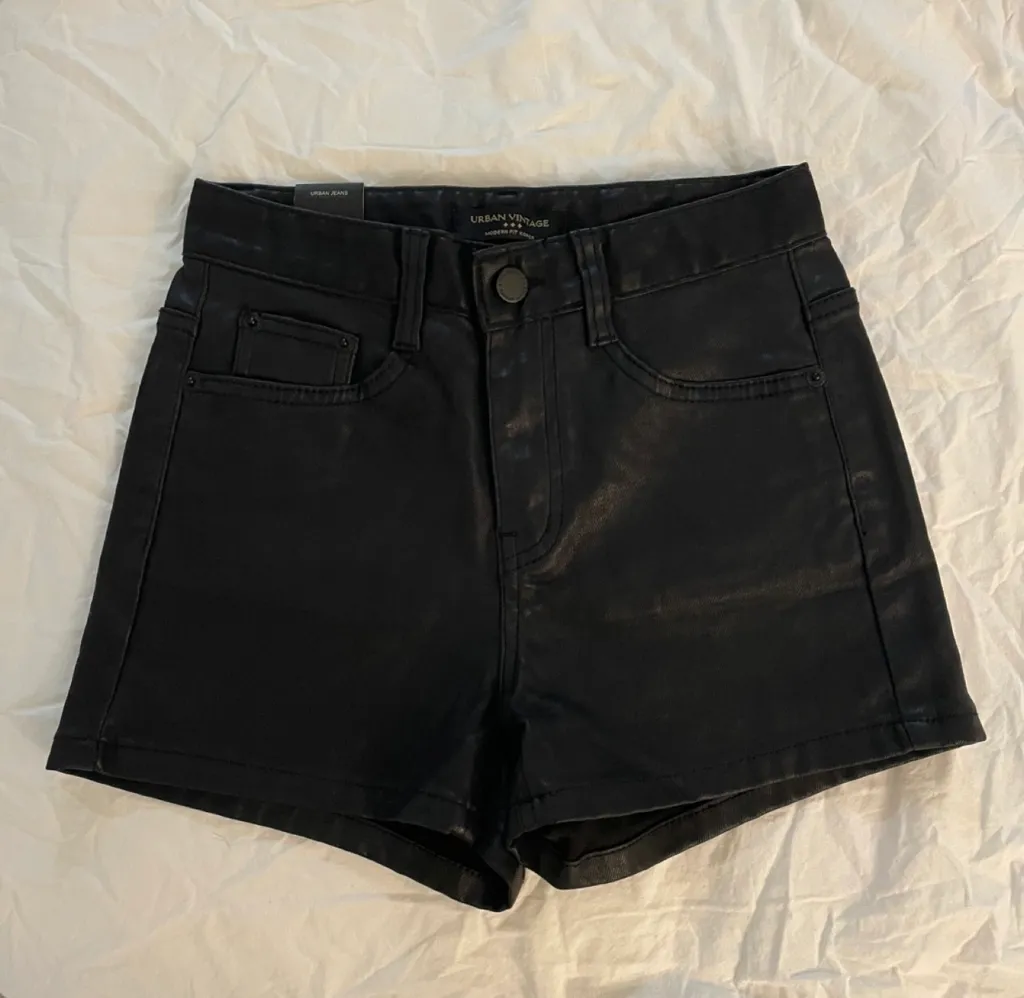 BNWT Korean Faux Leather Shorts photo 1