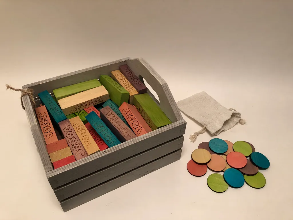 Rainbow Jenga Game photo 1