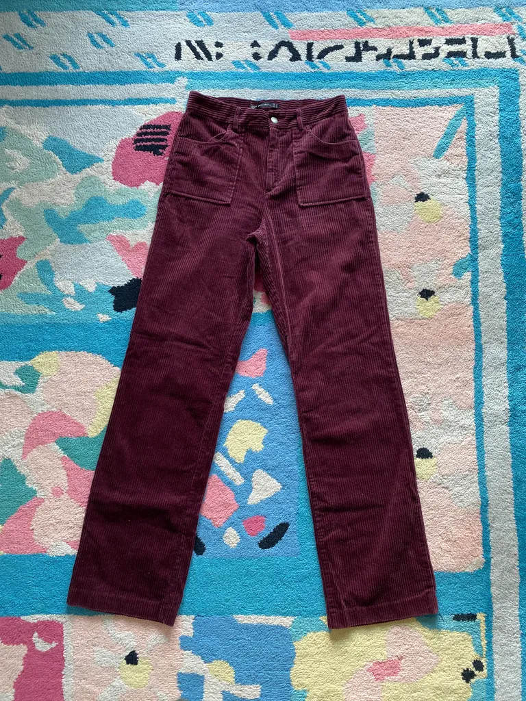 Maroon Cord Pants (Size 6) photo 1