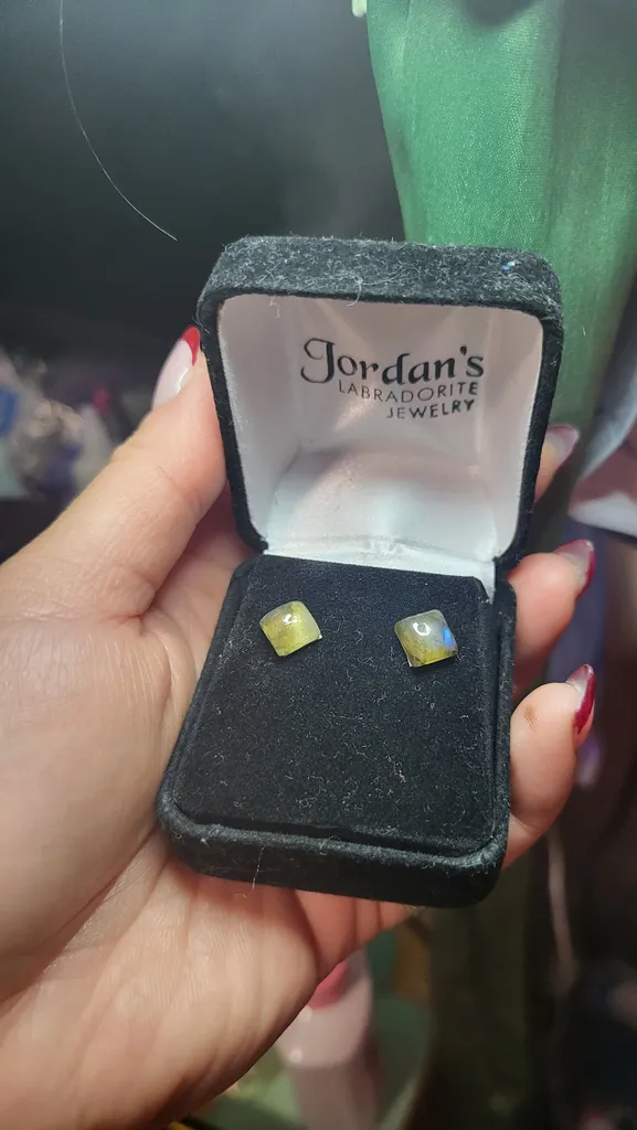 Labradorite Sterling Silver Stud Earrings photo 1